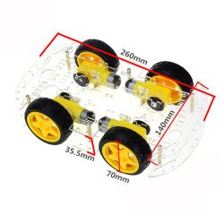 Bộ khung xe robot 2 tầng 4 bánh 4WD