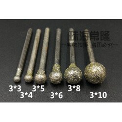 Đầu mài kim cương hình cầu tròn