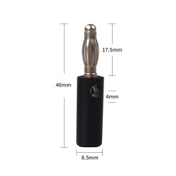 Jack bắp chuối đực 4mm (đỏ, đen) Jack bắp chuối đực 4mm (đỏ, đen)