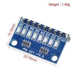Module 8 led đơn 3.3-24V màu đỏ, âm chung