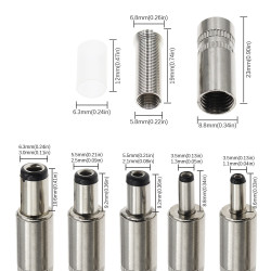 Jack DC 5.5*2.1mm đực kim loại